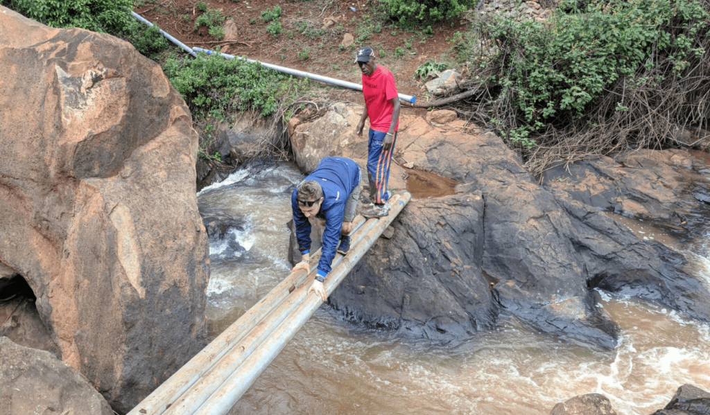 Hiking to waterfalls Kenya
