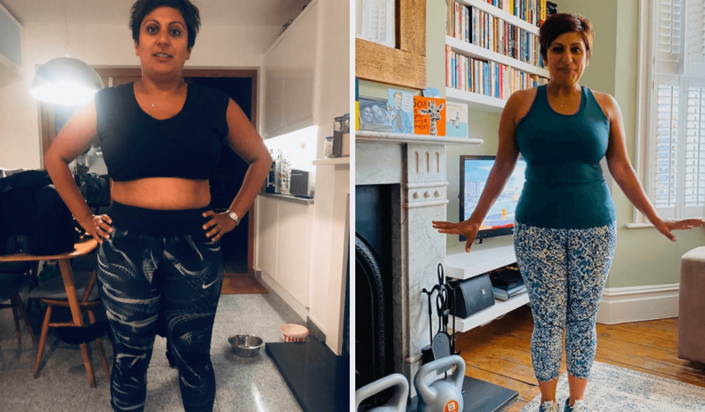 Dynamic Fitness Training client Ammara before after